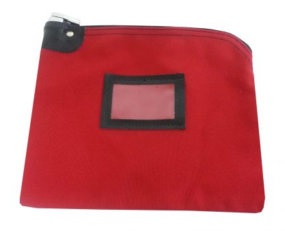 Locking Bank Bag Red Canvas